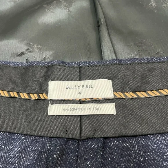 Billy Reid Women’s Navy Donegal Wool Silk Suit Size 4 NWOT - Picture 8 of 10